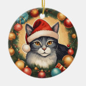 Kat in de krans Ornament (Voorkant)