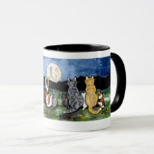 "Kat in de maan" Kat-vrienden in de nachtscène, Mo Mok (Voorkant rechts)