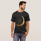 Kat in de maan ontwerp t-shirt (Voorkant volledig)