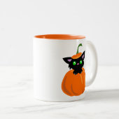 Kat in de Mok van de pompoenkoffee (Voorkant rechts)