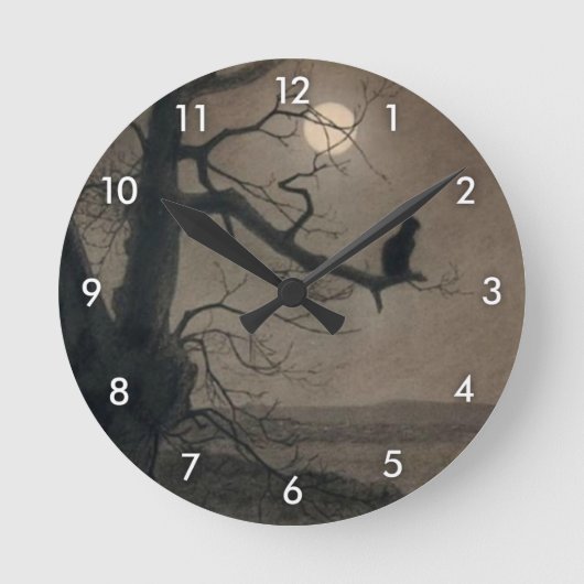 Kat in de Moonlight, Alexandre Steinlen Ronde Klok (Voorkant)