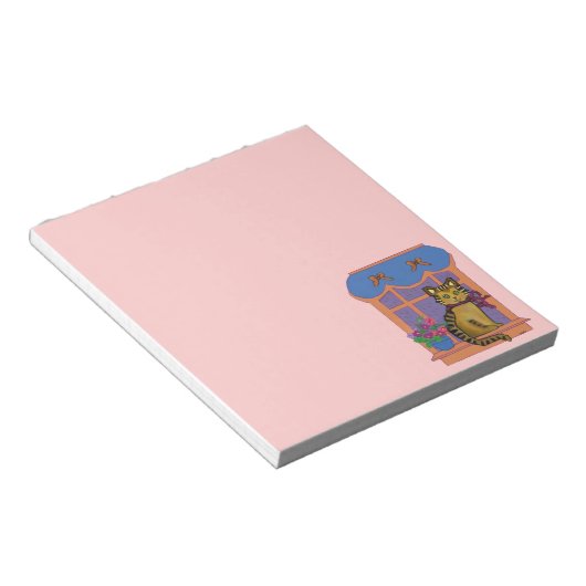 Kat in de Notitieblokken van het venster (Schuin)