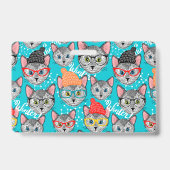 Kat in de pet badge (Achterkant)