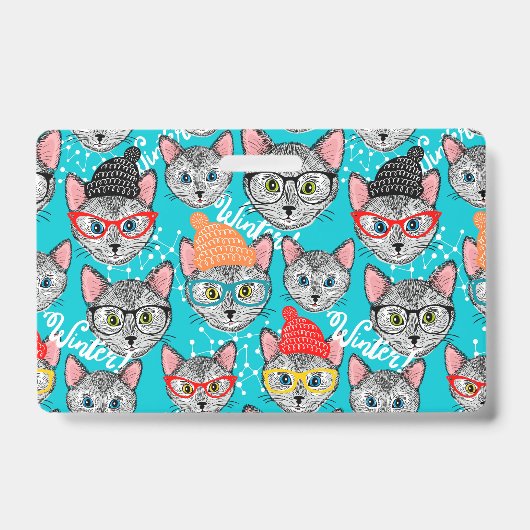 Kat in de pet badge (Voorzijde)