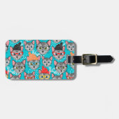 Kat in de pet bagagelabel (Voorkant horizontaal)