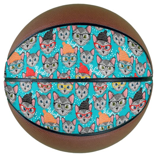 Kat in de pet basketbal (Voorkant)