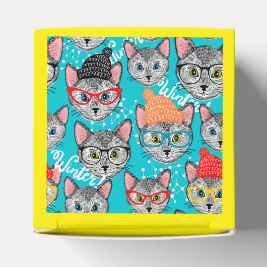 Kat in de pet bedankdoosjes (Bovenkant)