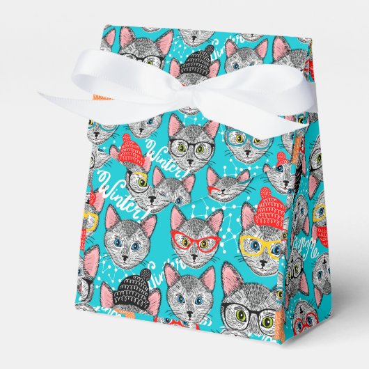 Kat in de pet bedankdoosjes (Voorkant Zijde)