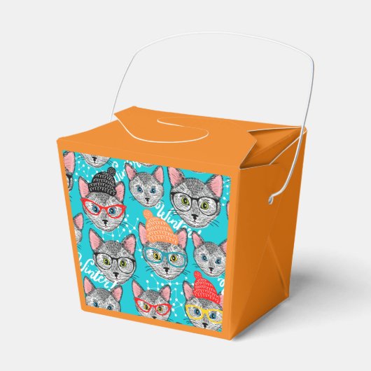 Kat in de pet bedankdoosjes (Voorkant Zijde)