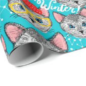 Kat in de pet cadeaupapier (Rol Hoek)