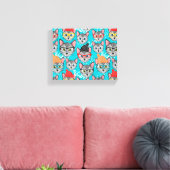 Kat in de pet canvas afdruk (Insitu (Woonkamer))