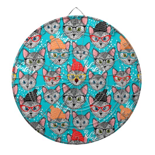 Kat in de pet dartbord (Voorkant)