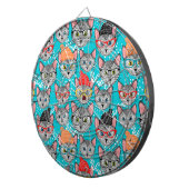 Kat in de pet dartbord (Voorkant Rechts)