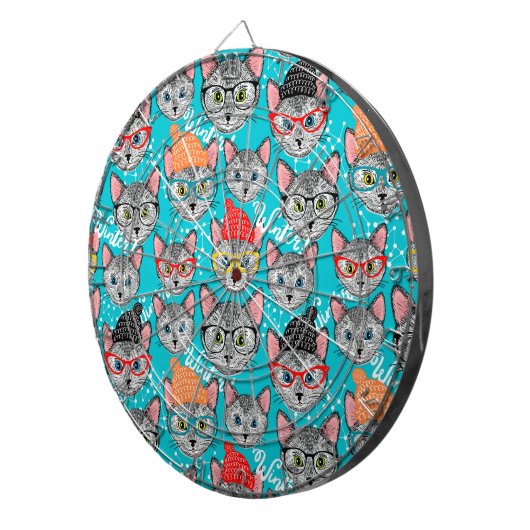 Kat in de pet dartbord (Voorkant Rechts)