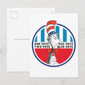 Kat in de Pet | Eén stem, twee stemmen Briefkaart (Voorkant / Achterkant)