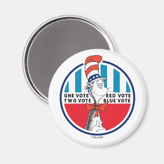 Kat in de Pet | Eén stem, twee stemmen Magneet (Voorkant / Achterkant)