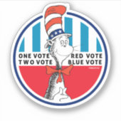 Kat in de Pet| Eén stemming, twee stemming Sticker (Voorkant)