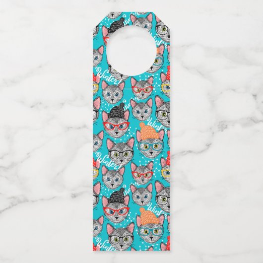 Kat in de pet flessenhanger (Voorkant)