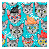 Kat in de pet foto afdruk (Voorkant)