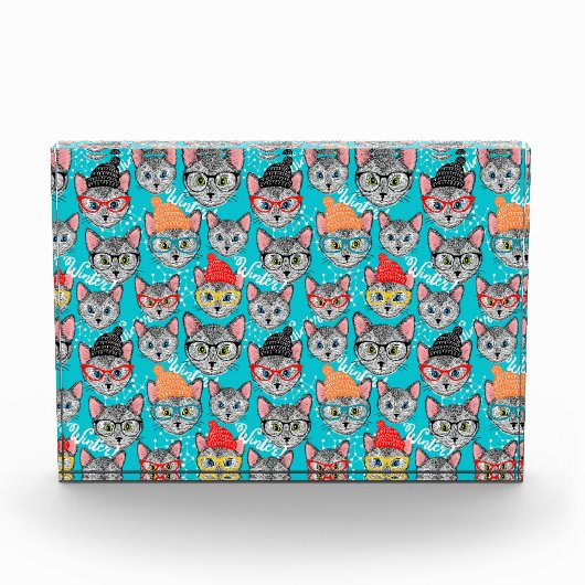 Kat in de pet fotoblokken (Voorkant)