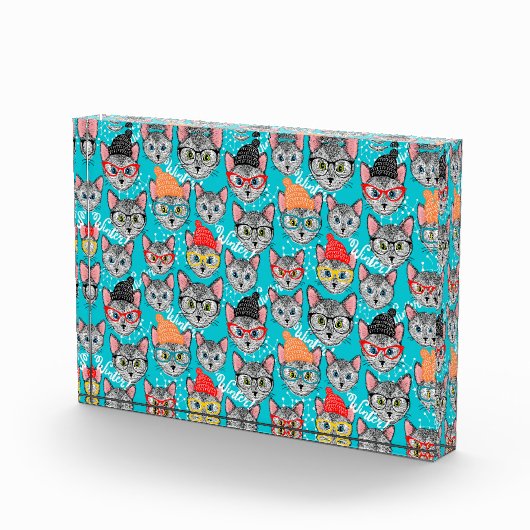 Kat in de pet fotoblokken (Rechts)