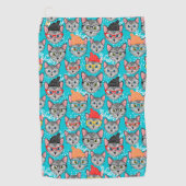 Kat in de pet golfhanddoek (Voorkant)