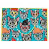 Kat in de pet groot cadeauzakje (Achterkant)