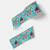 Kat in de pet grosgrain lint (Achterkant)