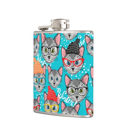 Kat in de pet heupfles (Links)