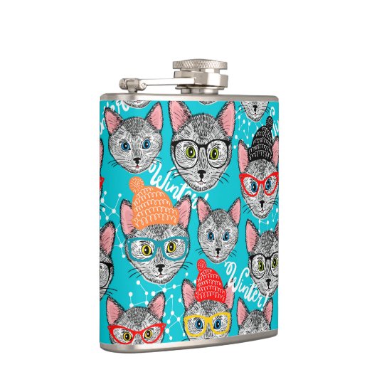 Kat in de pet heupfles (Rechts)