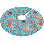 Kat in de pet kerstboom rok (Gekanteld)