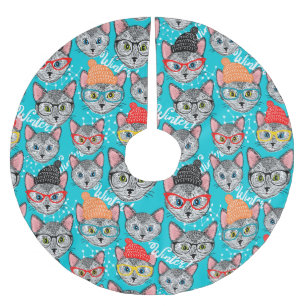 Kat in de pet kerstboom rok