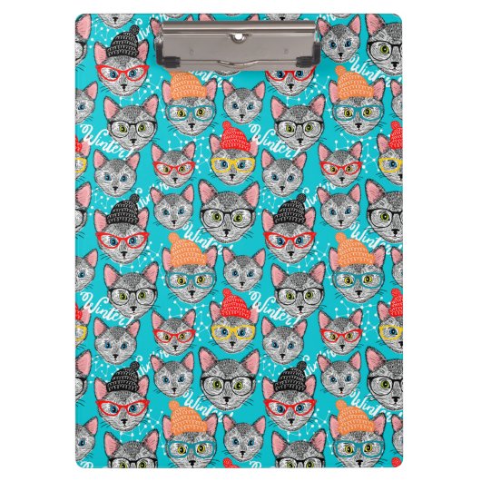 Kat in de pet klembord (Voorkant)