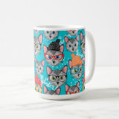 Kat in de pet koffiemok (Voorkant rechts)