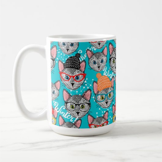 Kat in de pet koffiemok (Links)