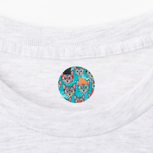 Kat in de pet labels (Aangebracht)