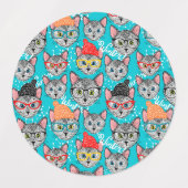 Kat in de pet labels (Design 2)