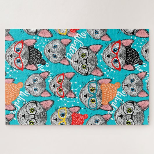 Kat in de pet legpuzzel (Horizontaal)