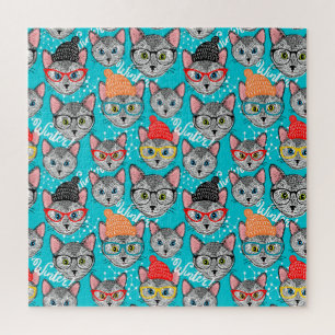 Kat in de pet legpuzzel