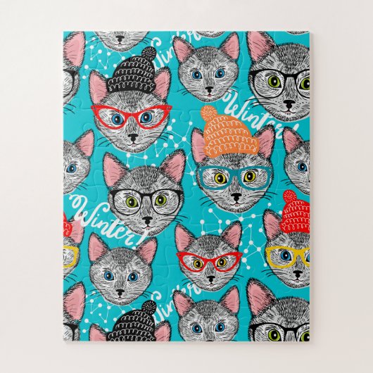 Kat in de pet legpuzzel (Verticaal)