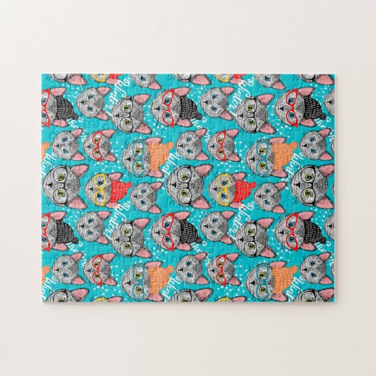 Kat in de pet legpuzzel (Horizontaal)