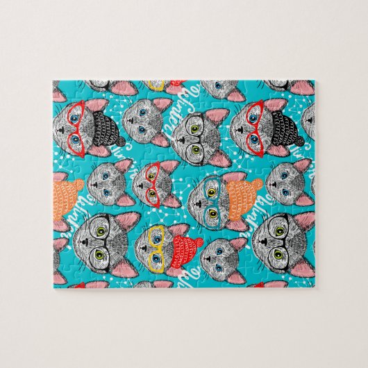 Kat in de pet legpuzzel (Horizontaal)