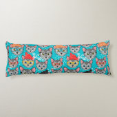 Kat in de pet lichaamskussen (Achterkant)