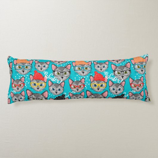 Kat in de pet lichaamskussen (Achterkant)