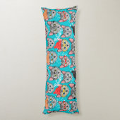 Kat in de pet lichaamskussen (Achterkant (Verticaal))