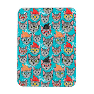 Kat in de pet magneet