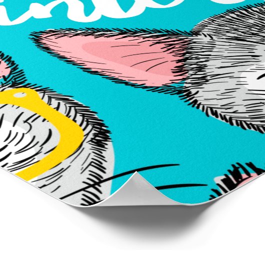 Kat in de pet poster (Hoek)