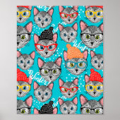 Kat in de pet poster (Voorkant)