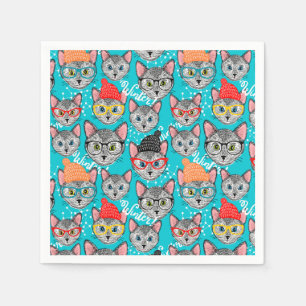 Kat in de pet servet