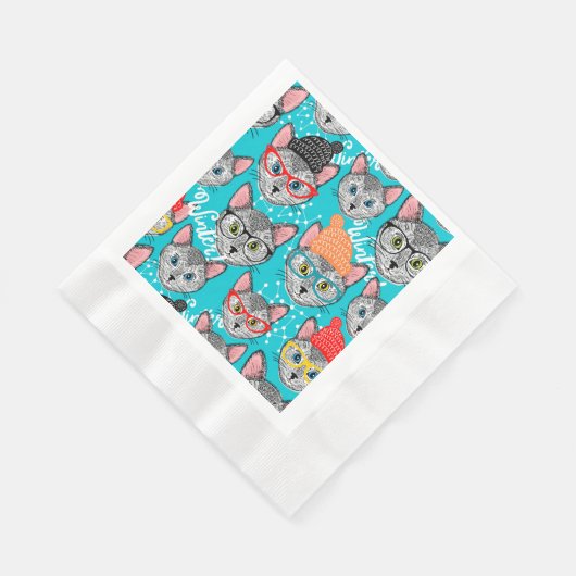 Kat in de pet servet (Hoek)